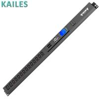 KAILES (KLS) PDU CA intelligent géré série MA à double port réseau, personnalisé, 12C13+2C19 (prise anti-chute) + 2 disjoncteurs 32A 200-240VAC
