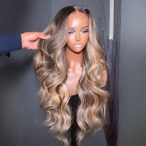 13*4 Lace Frontal <strong>Wig</strong> Customized Deep Wave Blonde Body Highlight Long Swiss Lace 5*5 Lace Closure <strong>Human</strong> Vietnamese <strong>Hair</strong> <strong>Wigs</strong> - Product Image 2