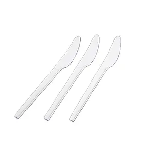 Compostable dùng một lần cpla dao kéo màu đen Bộ dao kéo nhựa trắng Bộ dao kéo - Product Image 1