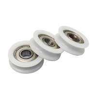 Roulement à rouleaux revêtu de caoutchouc U Groove Plastic Nylon Pulley Wheel with 608 Bearing for Garage Door Window Sliding Rollers