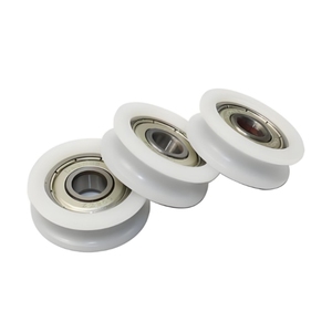 Roulement à rouleaux revêtu de caoutchouc U Groove Plastic Nylon Pulley Wheel with 608 Bearing for Garage Door Window Sliding Rollers - Product Image 3