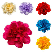 Verkoop van Europa Amerika 20cm glanzende satijnen bloemen DIY elegante vier seizoenen broches corsages haarbloemen accessoires