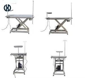 Table d'opération <span class=keywords><strong>vétérinaire</strong></span> à conception robotisée avec levage électrique, bac à déchets et support de perfusion, adaptée aux cliniques vétérinaires - Product Image 4