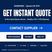 OURSPEED Modbus TCP a RTU, Gateway Industrial Ethernet, 8 Puertos Serie a Ethernet, Speed C8-ETH