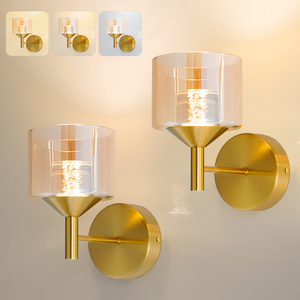Wholesale Indoor <b>Wall</b> <b>Light</b> Tri-Color Dimming <b>Wall</b> <b>Lights</b> for Home Elegant Bedroom <b>Wall</b> <b>Light</b> Metal Frame & Easy Installation - Product Image 1