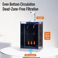Aquarium marin à faible entretien avec filtre biologique intégré pour poissons d'eau douce et de récif, commandes personnalisées en gros