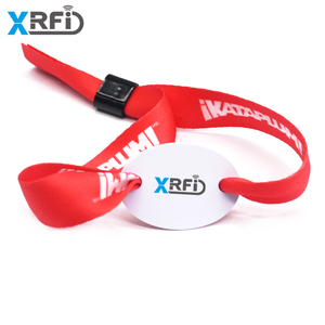 LOGO personnalisé, événement du Festival actif, RFID, NFC, Bracelet en tissu tissé avec <span class=keywords><strong>Code</strong></span> QR - Product Image 5