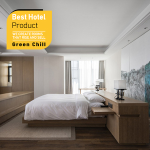 Paquete de Muebles de Dormitorio de Hotel de Madera Moderna de Primera Calidad, Cama con Panel para Espacios de Hoteles Boutique de Lujo en el Centro de la Ciudad - Product Image 1