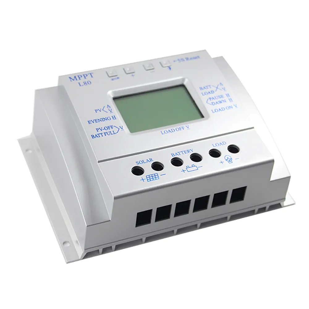 PowMr MPPT PWM 10A 20A 30A 40A 60A 80A Solar Charge Controller 12V/24V 0-Layer Pricnciple Solar Controller