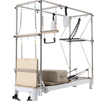 Machine de yoga professionnelle de qualité supérieure en alliage d'aluminium noir certifiée CE, pour l'entraînement complet du trapeze, Reformer Cadillac