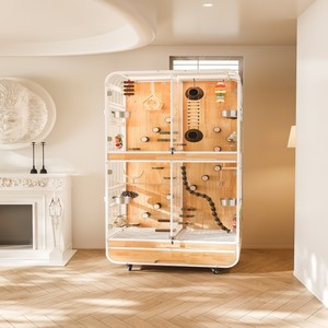 Grande <span class=keywords><strong>cage</strong></span> à oiseaux en acier inoxydable, <span class=keywords><strong>cage</strong></span> spacieuse pour perroquets de grande taille comme les araçais/les perroquets gris - Product Image 4