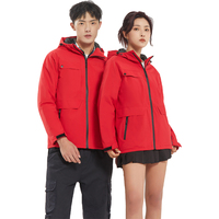 Veste polaire d'hiver extérieure légère avec logo imprimé personnalisé avec tissu chaud coupe-vent souple