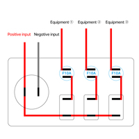 Module de distribution d'alimentation multifonctionnel DC12/24V en gros pour usine avec panneau de prise USB ronde pour tableau de bord de voiture