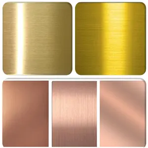 201 304 316 Gold und Silber kalt gewalzte Platten Warm gewalzte Ss Inox Sheet Mirror Goldene Farbe Dekorative Edelstahl platte