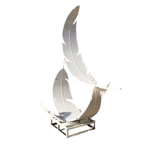 Escultura Abstracta de Pluma de Acero Inoxidable para Decoración de Exteriores, Centros Comerciales, Hoteles y Entradas - Product Image 5