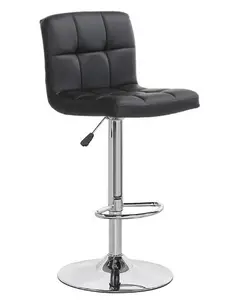 Ticari Modern İskandinav Bar kullanılan tasarım deri damalı Bar sandalyesi sandalye Bar tabureleri