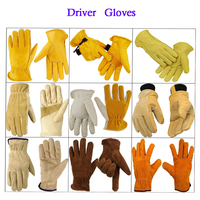 Gants de protection pour le travail en hiver, doublure intérieure en coton, marron foncé