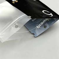 Sac refermable transparent personnalisé à trois soudures latérales en plastique pour câble USB mobile, emballage réutilisable