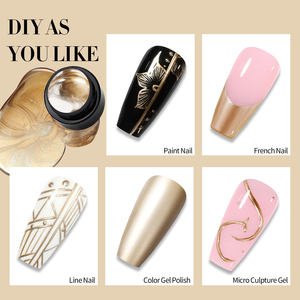BORN PRETTY Popular Oro Plata Metálico Pintura Gel Esmalte de <span class=keywords><strong>uñas</strong></span> Venta al por mayor Cromo Dorado Metal Espejo Efecto Gel Pintura Arte de <span class=keywords><strong>uñas</strong></span> - Product Image 5