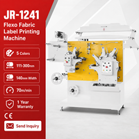 Machine d'impression flexographique JR-1241 pour étiquettes textiles, vêtements et étiquettes d'entretien tissées, haute vitesse 70m/min