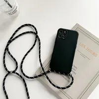 Étui de téléphone à cordon bandoulière réglable pour iPhone 16e 16 Pro Max 15 14 Plus 13 12 11 Pro Max Mini