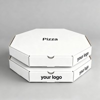 Boîte d'emballage pour pizza en gros, conteneur à emporter de qualité alimentaire, impression numérique, forme octogonale ronde, boîte d'emballage pour pizza, boîte alimentaire
