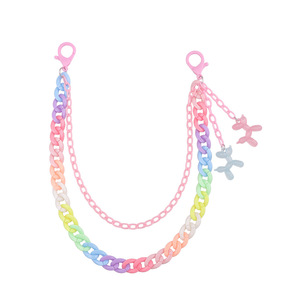 โซ่คาดเอวพลาสติกสีสันสดใสพร้อมกระดิ่งสไตล์ฮิปฮอปสำหรับสวมใส่ทุกวัน - Product Image 5
