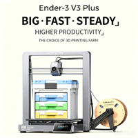 Imprimante 3D de bureau Ender 3 V3 Plus, grand volume d'impression, haute vitesse, double moteur, machine de prototypage FDM DIY
