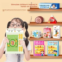 Juguetes Educativos Hechos a Mano con Temática de Snacks, Kit de Manualidades 3D de Recorte de Papel, Juego de Simulación para Niños y Niñas