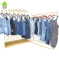 Vêtements d'occasion en balles, vêtements pour filles et femmes, jeans, jupes, robes en denim, robes à bretelles, été pour femmes adultes, lot coloré, tailles mixtes