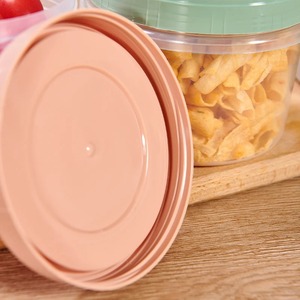 8 boîtes rondes de 500 ml pour conserver les aliments frais, récipients de stockage pour réfrigérateur, fruits, collations, bocaux hermétiques, compatibles micro-ondes - Product Image 2
