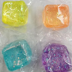 Hot-selling Unisex Square Striped Ice Cube <b>Squishy</b> Fidget Toy Individually Packaged Maltose Slow Rebound Squeeze Stress Ball 14 - Product Image 2
