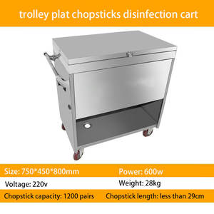 Lyroe Commercial Restaurant cuisine baguettes stérilisateur désinfection chariot à traîne - Product Image 5