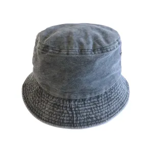 Consegna veloce 100% cotone personalizzato il tuo logo ricamo cappelli a secchiello reversibili economici con alta qualità