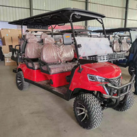 Nouvelle conception de voiturette de golf électrique chinoise 4 places, économique, avec batterie 72V 200A 150A 120A 100A, 7.5Kw, surélevée