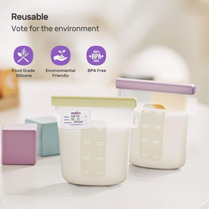 Conteneur de stockage alimentaire en silicone réutilisable, sans BPA, écologique, pour la cuisine, hermétique et résistant aux fuites, vente en gros - Product Image 4