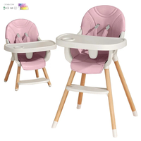 Chaise haute multifonction réglable en hauteur pour bébé, transformable en marchepied et siège rehausseur, pour 0-12 mois, sécurisée, portable, en plastique