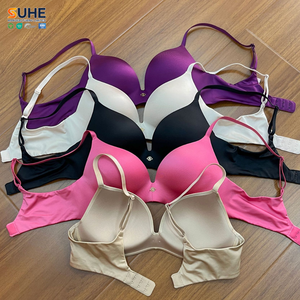 Sujetador Deportivo Inalámbrico SUHE para Mujer, Sin Costuras, Push-Up, Tirantes Cruzados Ajustables, Cierre Trasero, Copa 3/4, Nailon, Color Sólido, Comodidad Diaria, Alta Calidad - Product Image 4