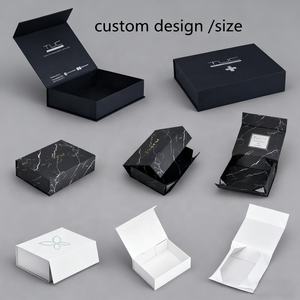 Emballage de boîtes magnétiques en carton rigide de luxe recyclables avec logo personnalisé boîte de papier cadeau pliable avec fermeture magnétique avec insertion en EVA - Product Image 3