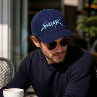 Casquette de baseball snapback 6 panneaux à visière incurvée en sergé avec broderie 3D de logo personnalisé et motif lettres, 100% coton, noir classique, luxe