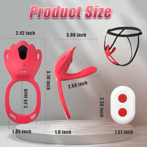 Vibratore Indossabile per Adulti con 9 Modalità di Vibrazione, Dildo Femminile, Giocattolo Sessuale con Anello Penieno e <span class=keywords><strong>Stimolatore</strong></span> Clitorideo per Coppie - Product Image 6