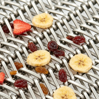 Tapis roulant en spirale en acier inoxydable 304 de qualité alimentaire, résistant à la chaleur, à mailles équilibrées, pour fours de boulangerie