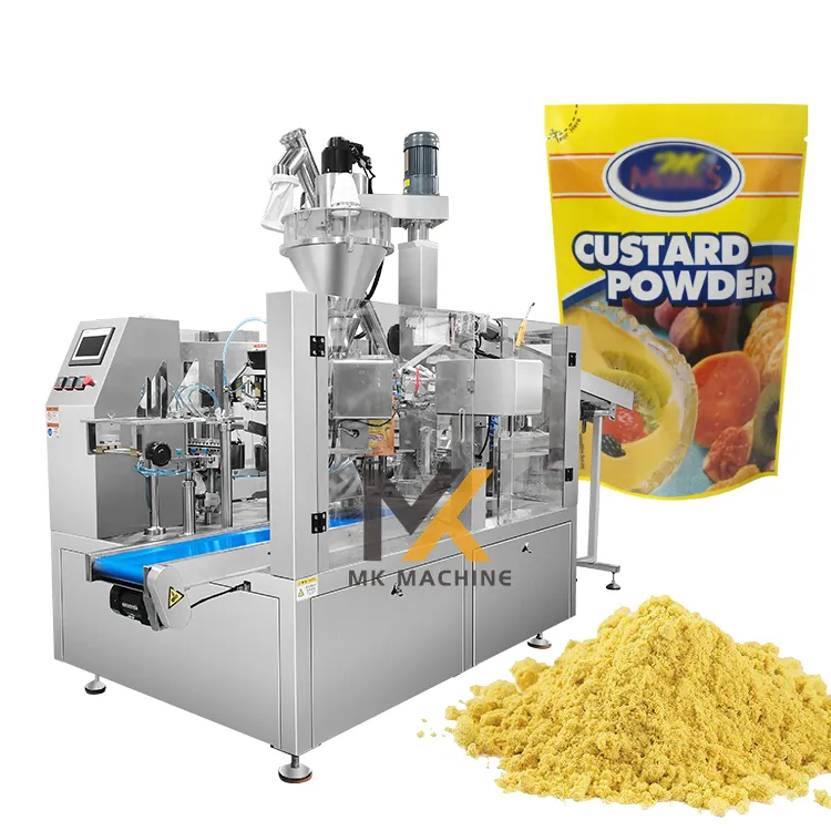 Low cost automatic premade pouch dry custard powder pack packing machine