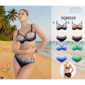 Costume da bagno intero taglie forti con controllo pancia, modello conservativo, monokini SQ69093 - Product Image 3