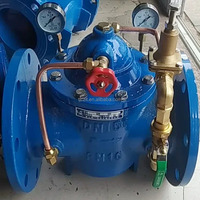 Vanne de réduction de pression d'eau pilotée 200X, réglable, pour contrôle hydraulique incendie, DN100 DN150 DN200 DN250