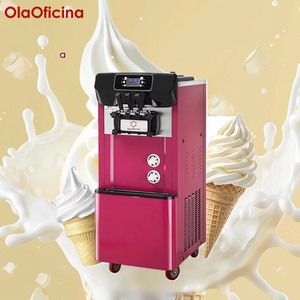 Máquina de Helados de Tres Cabezas de Alta Capacidad TX38LC (Amarillo/Rojo Rosa) <span class=keywords><strong>34</strong></span>-40L/H para Grandes Salones y Centros de Entretenimiento - Product Image 1