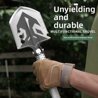 Pelle tactique multifonctionnelle pliable en acier inoxydable pour l'extérieur, équipement de pêche et de camping, outil automobile portable EDC, vente en gros OEM