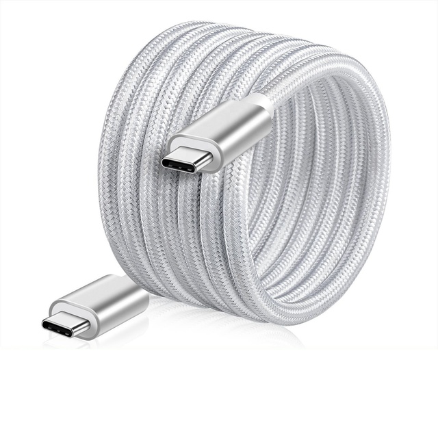 1M PD60W 3A Aluminum Alloy Housing Foil Shielded Nylon Braided Jacket USB Type-C Fast Charging Data Cable for Mobile Phones
