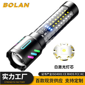 Lampe torche LED XINSITE 30W, 1800mAh, rechargeable, lumière d'avertissement d'urgence, rouge, bleue, stroboscopique, portable, pour extérieur - Product Image 3