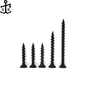 Vis à cloison sèche <span class=keywords><strong>en</strong></span> acier au carbone zingué à tête bombée noire à empreinte cruciforme C1022A, filetage métrique double <span class=keywords><strong>ligne</strong></span>, fourniture d'usine - Product Image 3